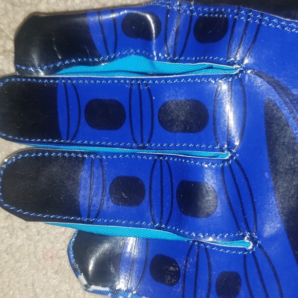 Franklin Tacky Grip-Rite 400 Football Receiver Performance Gloves S/M Blue/Black - Picture 10 of 15